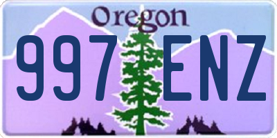 OR license plate 997ENZ