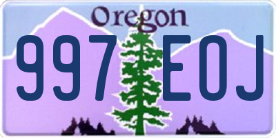 OR license plate 997EOJ