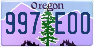 OR license plate 997EOO