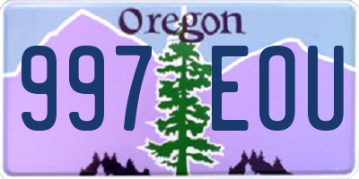 OR license plate 997EOU