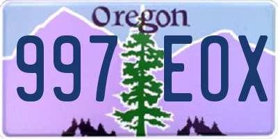 OR license plate 997EOX