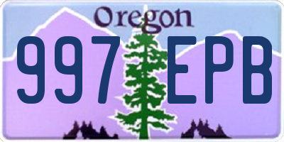 OR license plate 997EPB