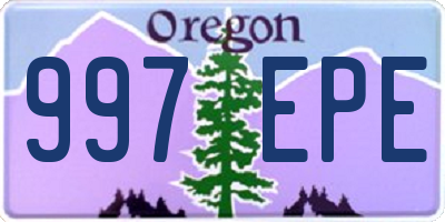 OR license plate 997EPE