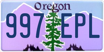OR license plate 997EPL