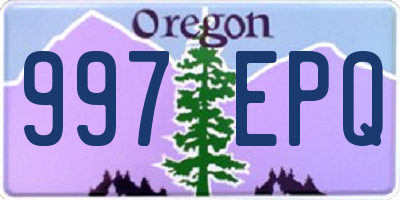 OR license plate 997EPQ