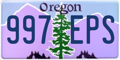 OR license plate 997EPS