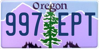 OR license plate 997EPT