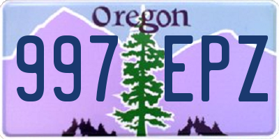 OR license plate 997EPZ