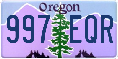 OR license plate 997EQR