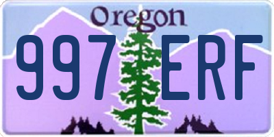 OR license plate 997ERF