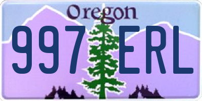 OR license plate 997ERL