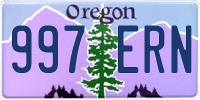 OR license plate 997ERN