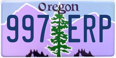 OR license plate 997ERP