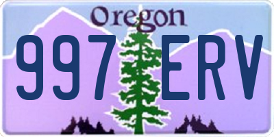 OR license plate 997ERV