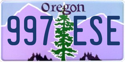 OR license plate 997ESE