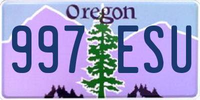 OR license plate 997ESU