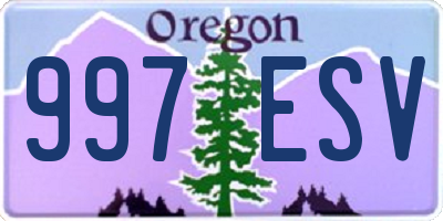 OR license plate 997ESV