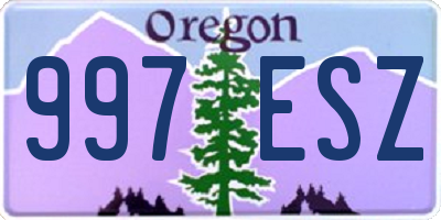 OR license plate 997ESZ