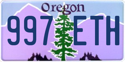 OR license plate 997ETH