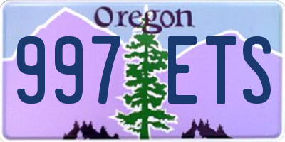 OR license plate 997ETS