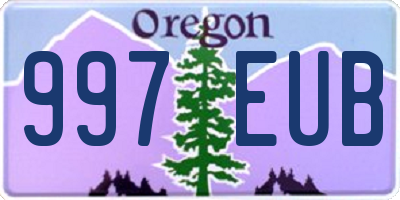 OR license plate 997EUB