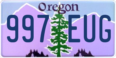 OR license plate 997EUG