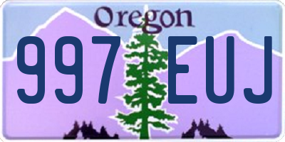 OR license plate 997EUJ