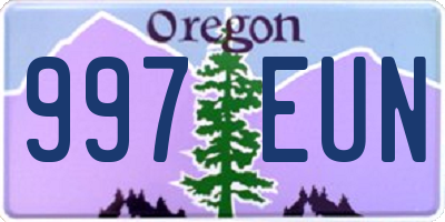 OR license plate 997EUN