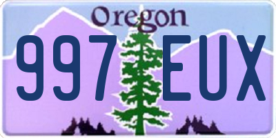 OR license plate 997EUX