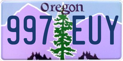 OR license plate 997EUY