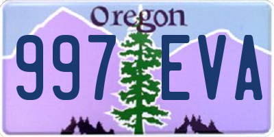 OR license plate 997EVA