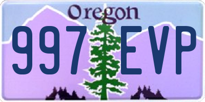 OR license plate 997EVP