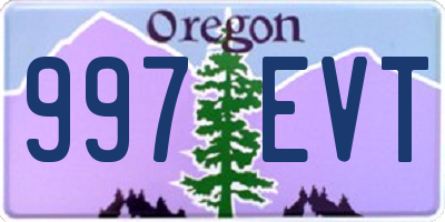 OR license plate 997EVT