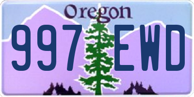 OR license plate 997EWD