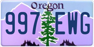 OR license plate 997EWG