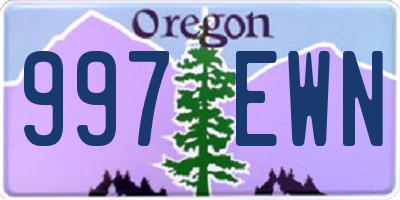 OR license plate 997EWN