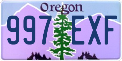 OR license plate 997EXF