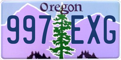 OR license plate 997EXG