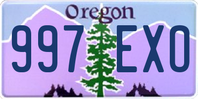 OR license plate 997EXO