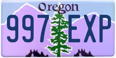 OR license plate 997EXP