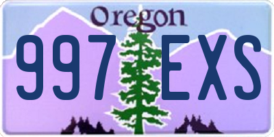 OR license plate 997EXS