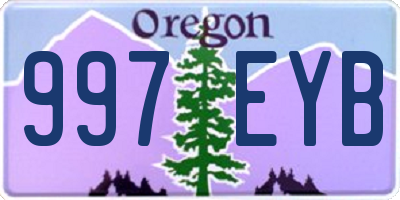 OR license plate 997EYB