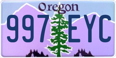 OR license plate 997EYC
