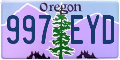 OR license plate 997EYD