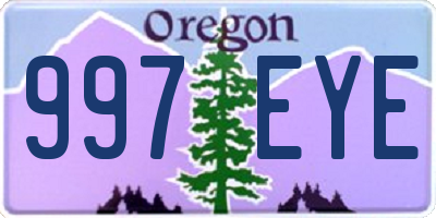 OR license plate 997EYE