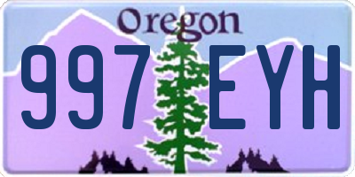 OR license plate 997EYH