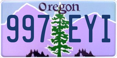 OR license plate 997EYI