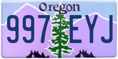 OR license plate 997EYJ