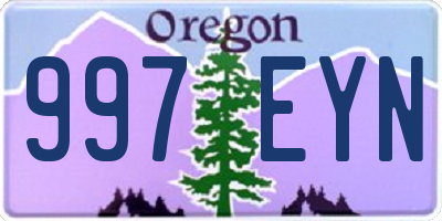 OR license plate 997EYN