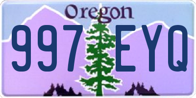 OR license plate 997EYQ